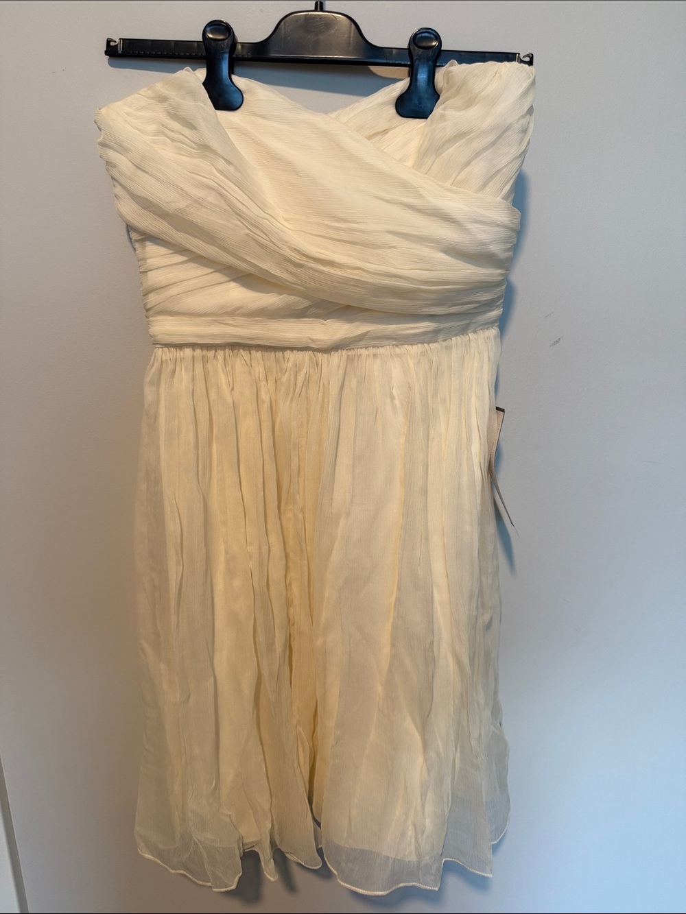 J.Crew Ivory Strapless Chiffon Party Dress - size 6